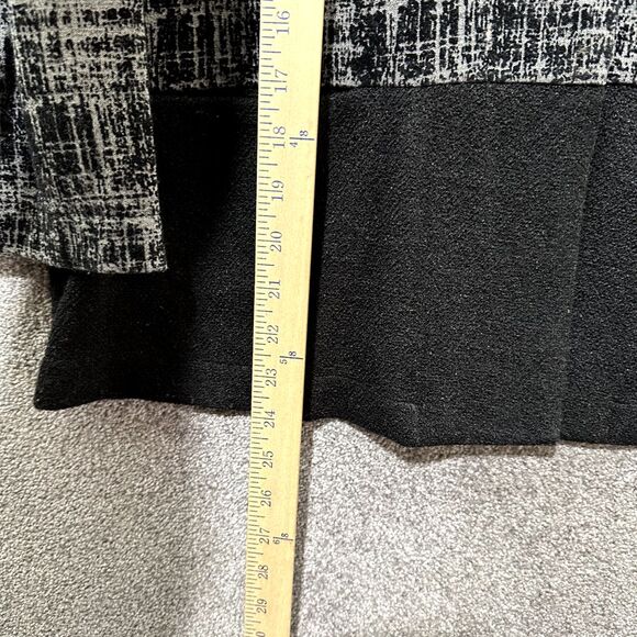 Terra SJ Apparel Blazer Jacket L Black Gray Button Up Mock Neck Office Casual - Picture 8 of 12